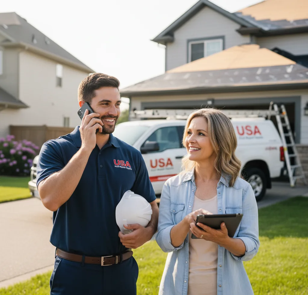 USA Roof Repair Experts customer support in Genesee